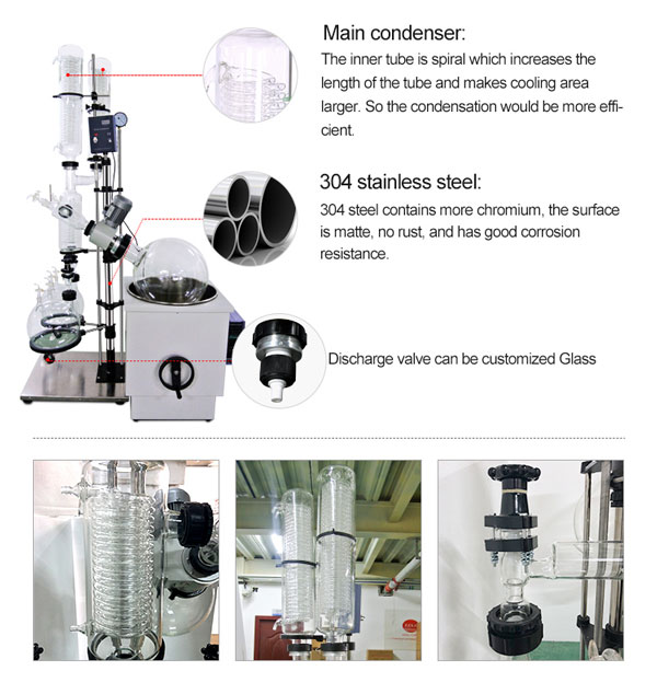 large scale rotary evaporator structure